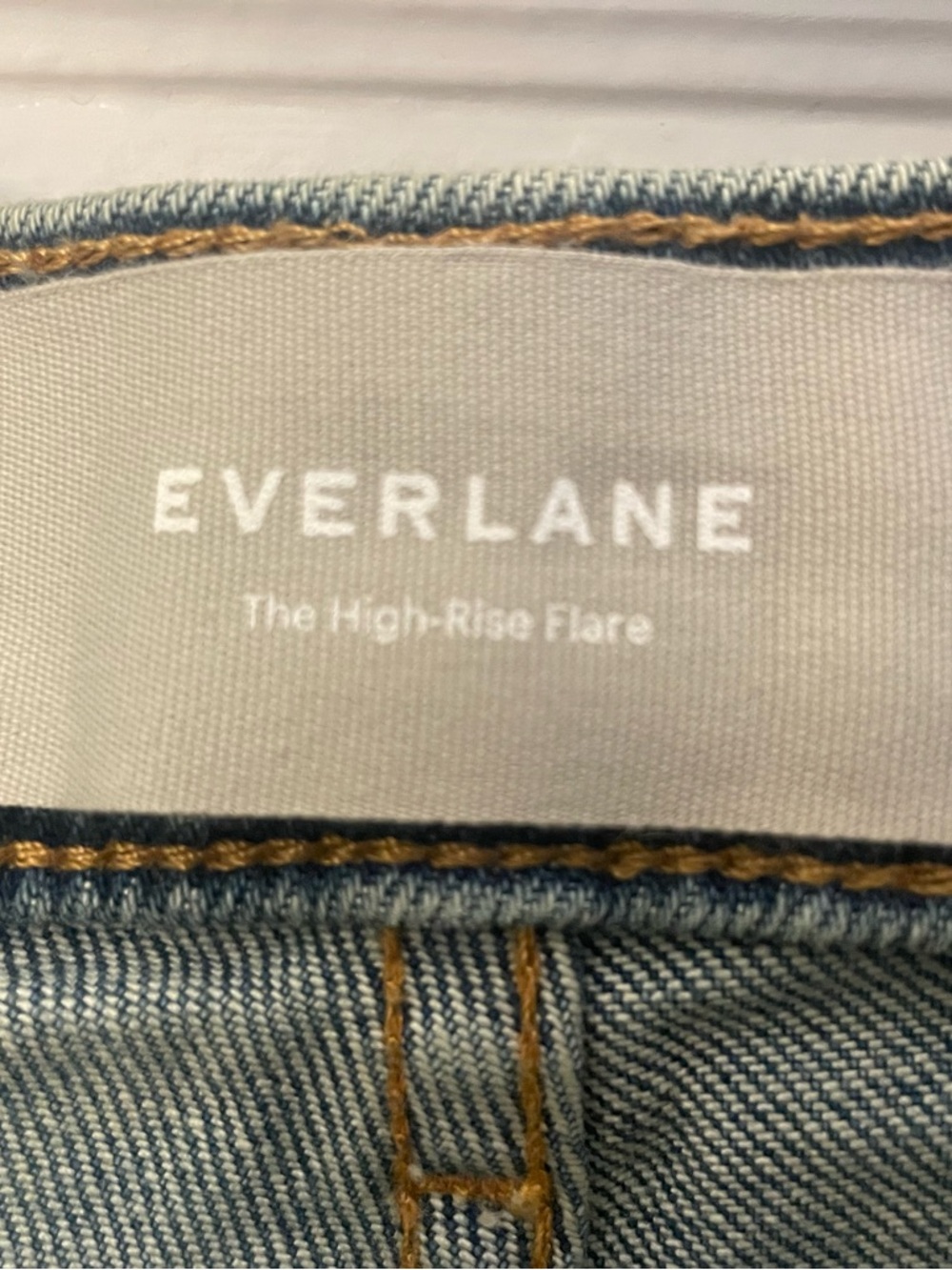 Everlane The High Rise Flare Jean in Bright Indigo - Picture 5 of 5
